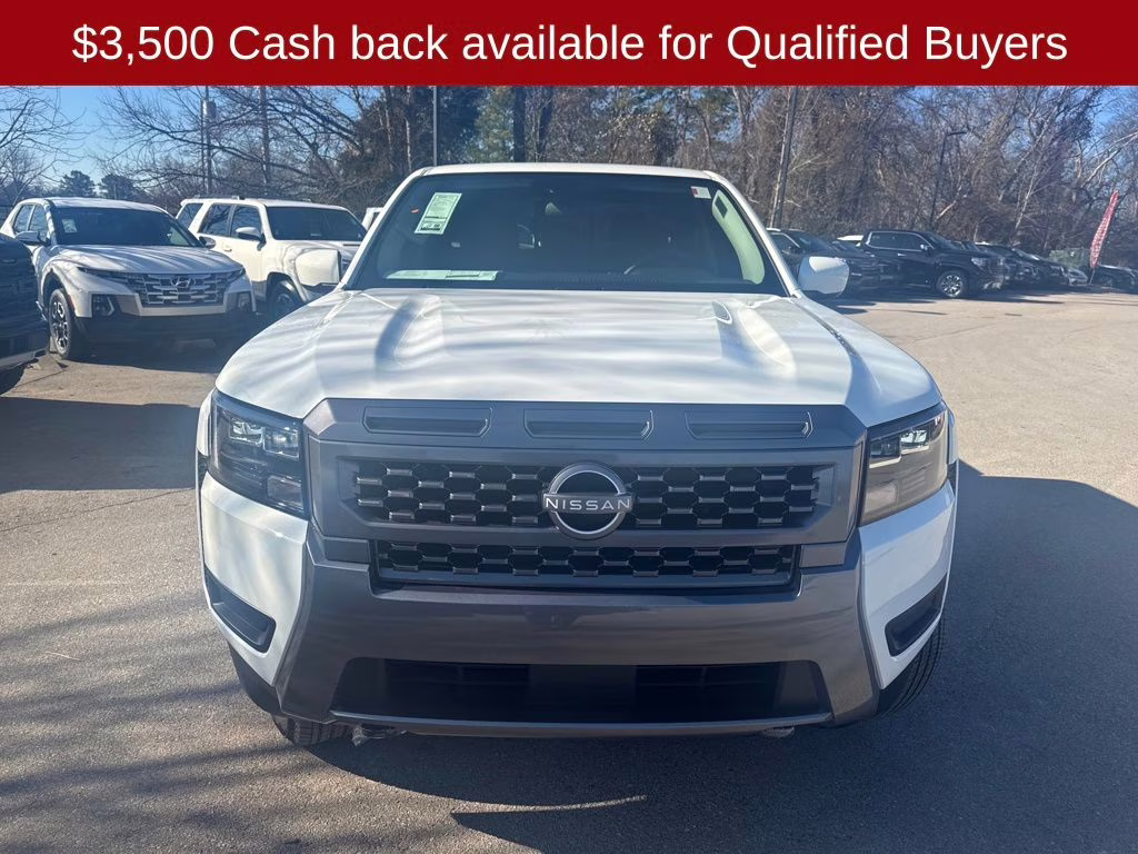 2026 Glacier White Nissan Frontier SV 4X4 Truck