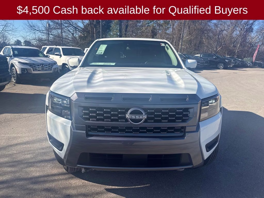 2026 Glacier White Nissan Frontier SV 4X4 Truck