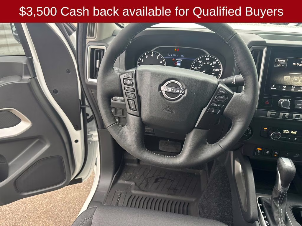 2026 Glacier White Nissan Frontier SV 4X4 Truck