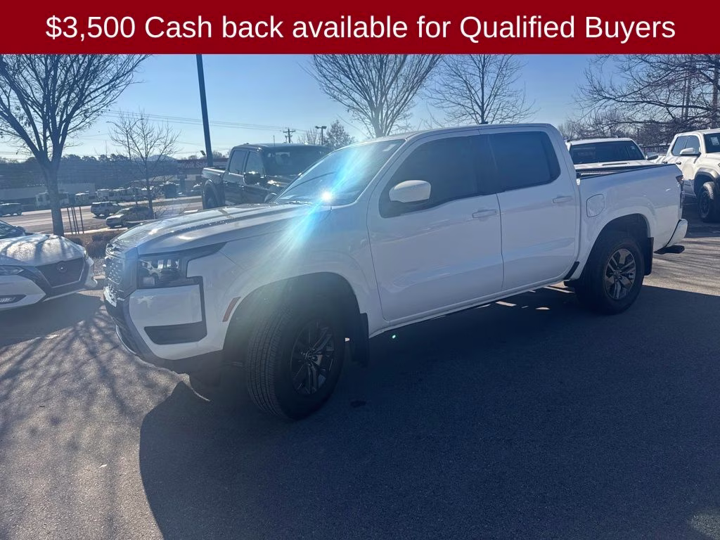 2026 Glacier White Nissan Frontier SV 4X4 Truck