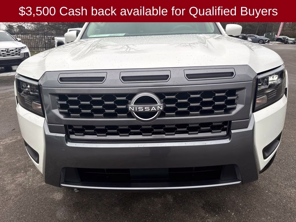 2026 Glacier White Nissan Frontier SV 4X4 Truck