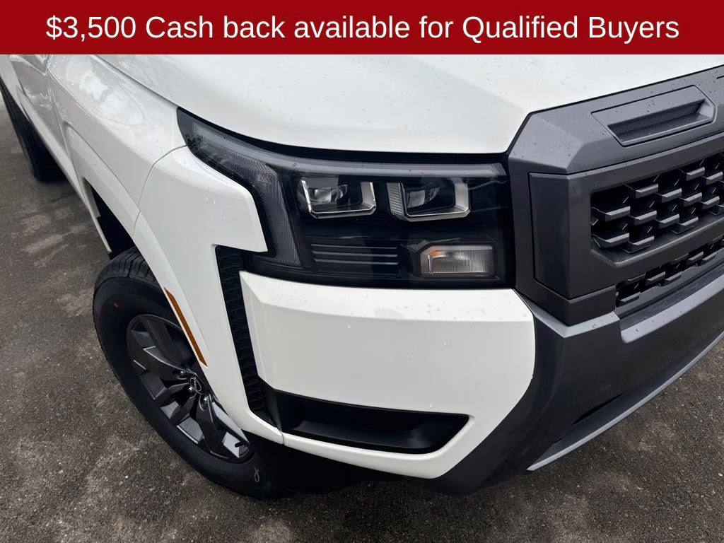 2026 Glacier White Nissan Frontier SV 4X4 Truck