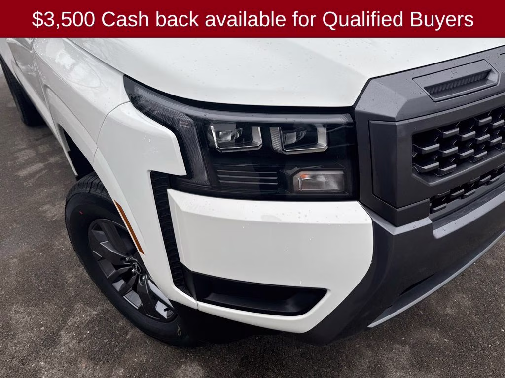 2026 Glacier White Nissan Frontier SV 4X4 Truck