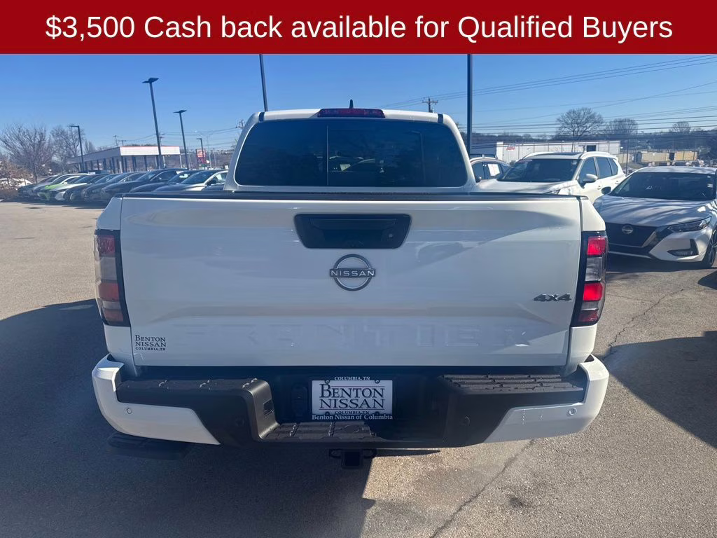 2026 Glacier White Nissan Frontier SV 4X4 Truck