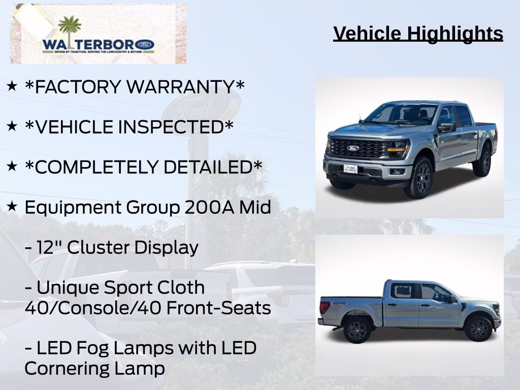 2026 Iconic Silver Metallic Ford F-150 STX 4X4 Truck