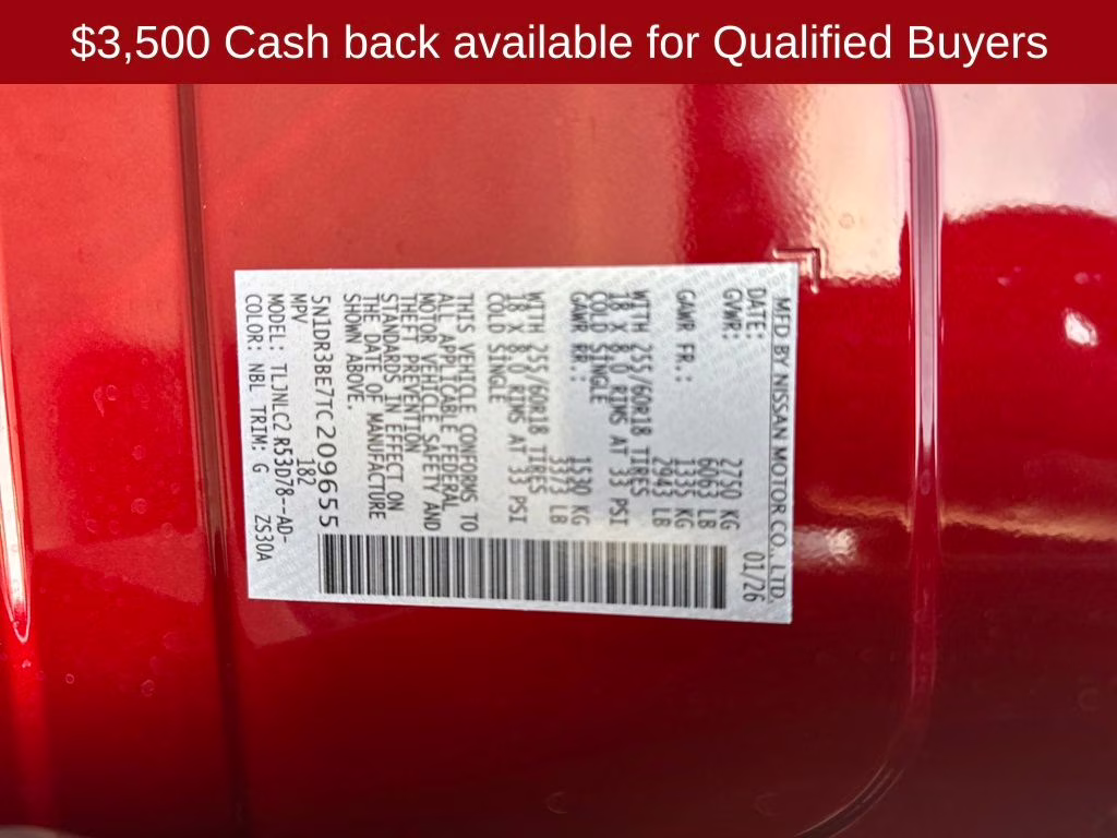 2026 Scarlet Ember Tintcoat Nissan Pathfinder SV 4X4 SUV