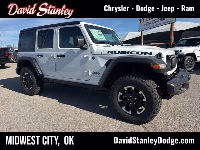 2025 Bright White Clearcoat Jeep Wrangler Rubicon 4xe 4X4 SUV