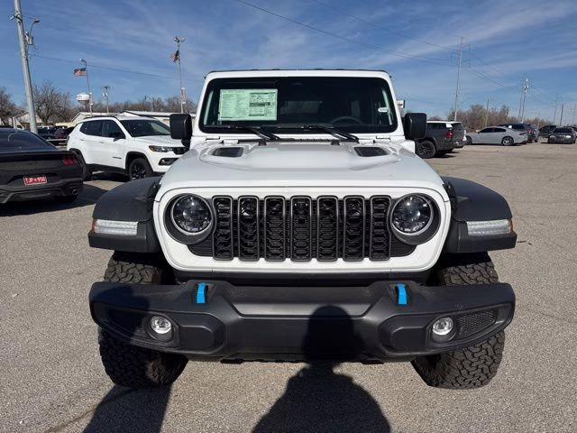 2025 Bright White Clearcoat Jeep Wrangler Rubicon 4xe 4X4 SUV