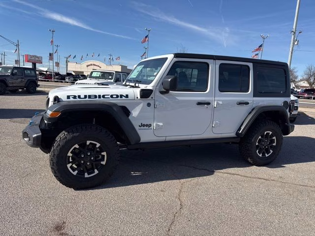 2025 Bright White Clearcoat Jeep Wrangler Rubicon 4xe 4X4 SUV