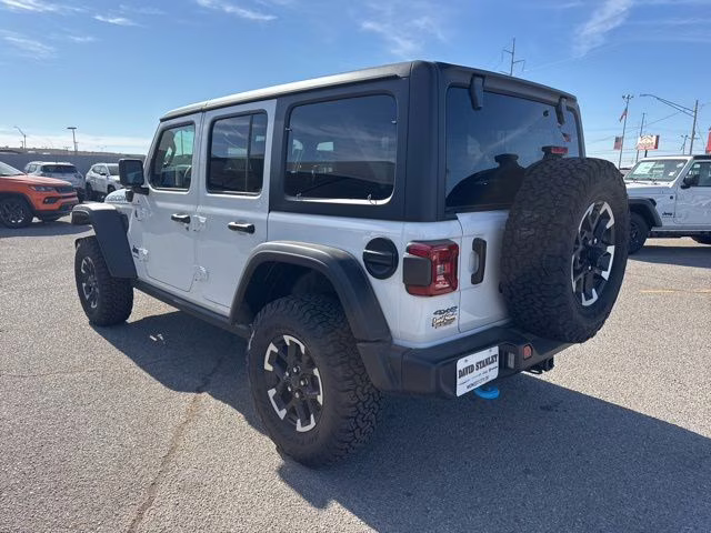 2025 Bright White Clearcoat Jeep Wrangler Rubicon 4xe 4X4 SUV