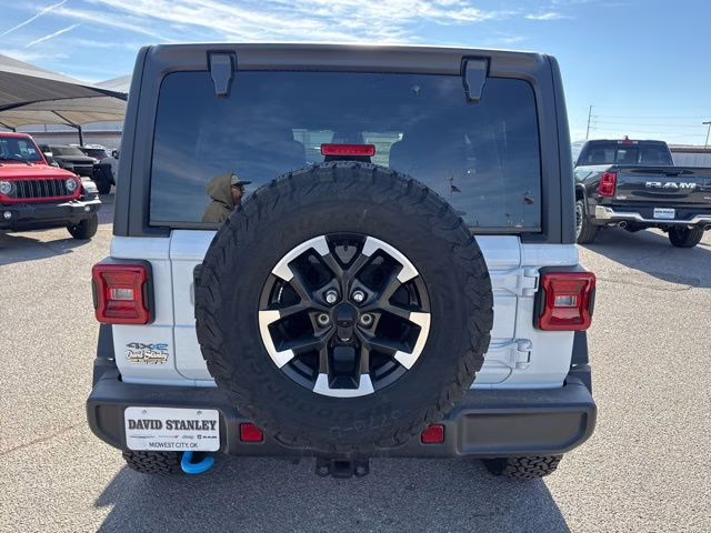 2025 Bright White Clearcoat Jeep Wrangler Rubicon 4xe 4X4 SUV