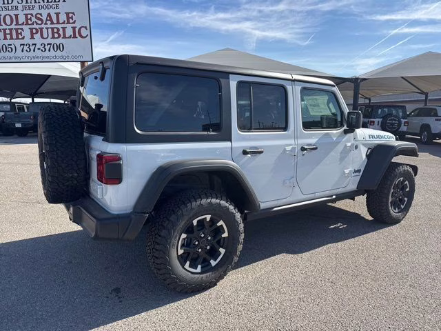 2025 Bright White Clearcoat Jeep Wrangler Rubicon 4xe 4X4 SUV