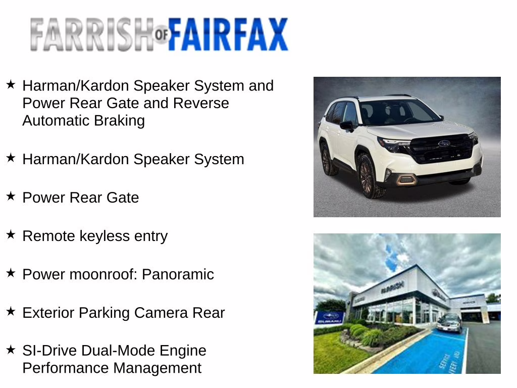 2026 Crystal White Pearl Subaru Forester Sport AWD SUV