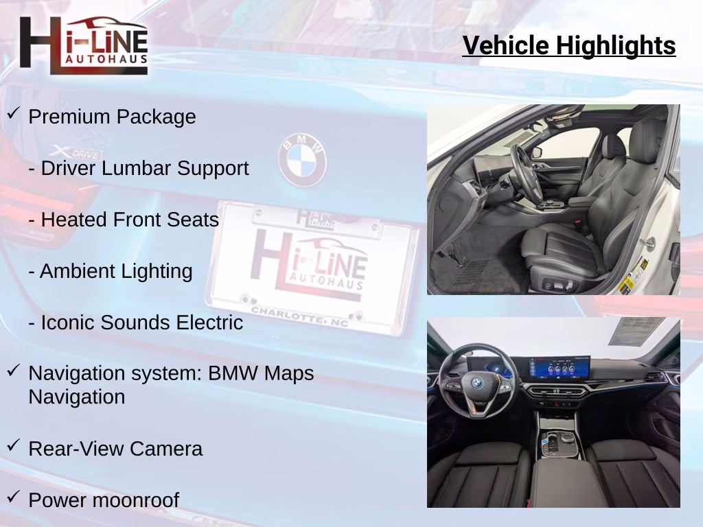 2023 Alpine White BMW i4 eDrive40 RWD Hatchback