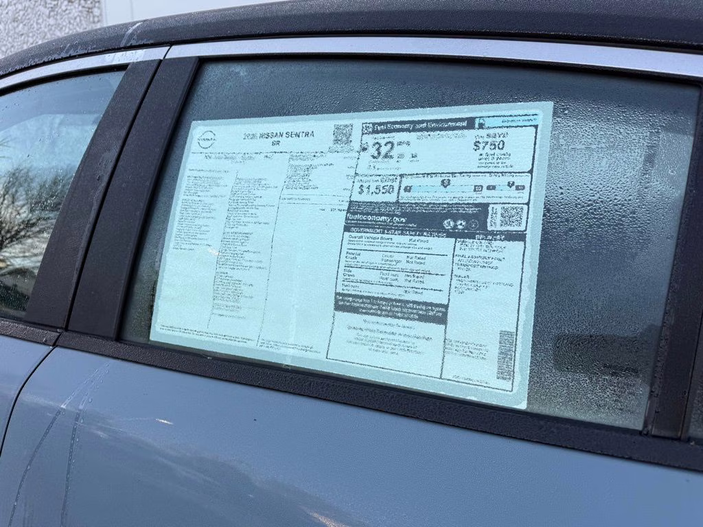 2026 Atlantic Gray/Super Black Nissan Sentra SR FWD Sedan