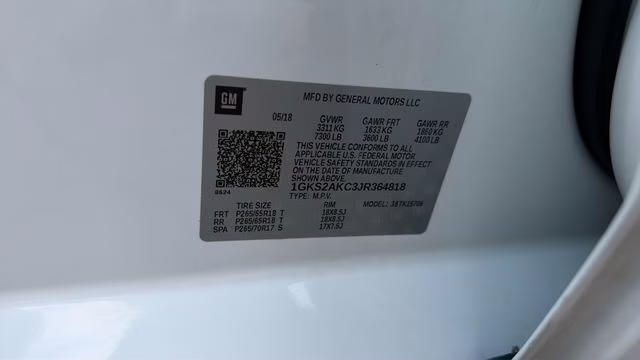 2018 Summit White GMC Yukon SLE 4X4 SUV