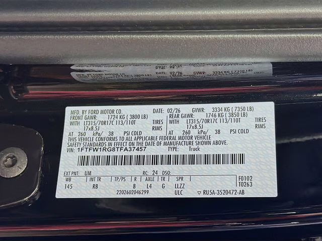 2026 Agate Black Metallic Ford F-150 Raptor Bozard Built 4X4 Truck