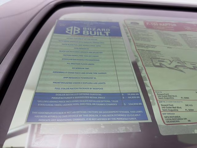 2026 Agate Black Metallic Ford F-150 Raptor Bozard Built 4X4 Truck