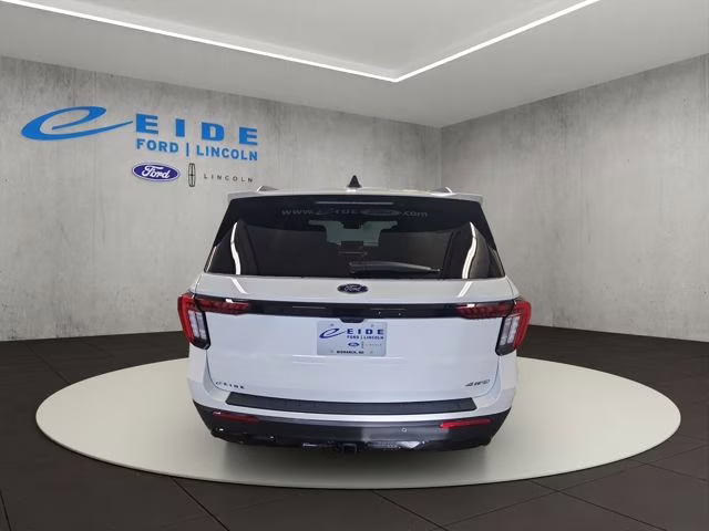 2026 Star White Metallic Tri-Coat Ford Explorer ST-Line 4X4 SUV
