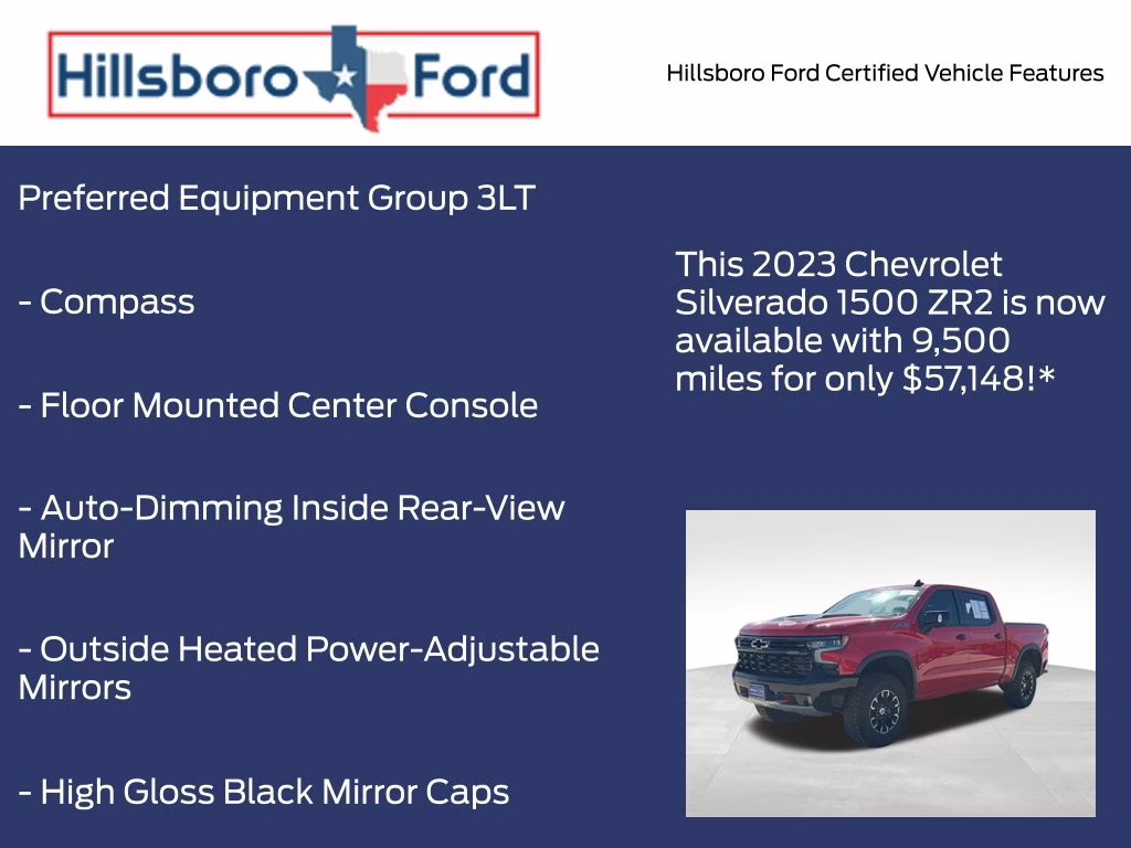 2023 Red Hot Chevrolet Silverado 1500 ZR2 4X4 Truck