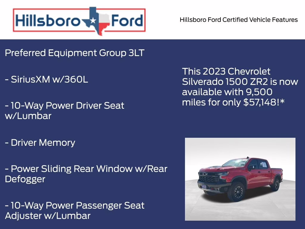 2023 Red Hot Chevrolet Silverado 1500 ZR2 4X4 Truck