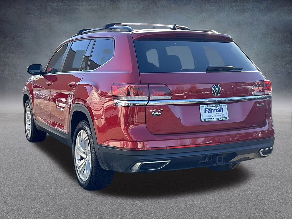 2021 Red Metallic Volkswagen Atlas 3.6L V6 SE w/Technology AWD SUV