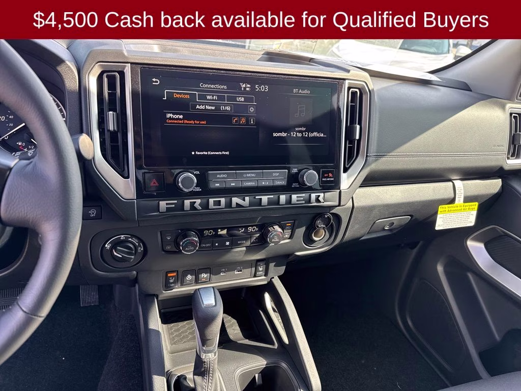2026 Super Black Nissan Frontier SV 4X4 Truck
