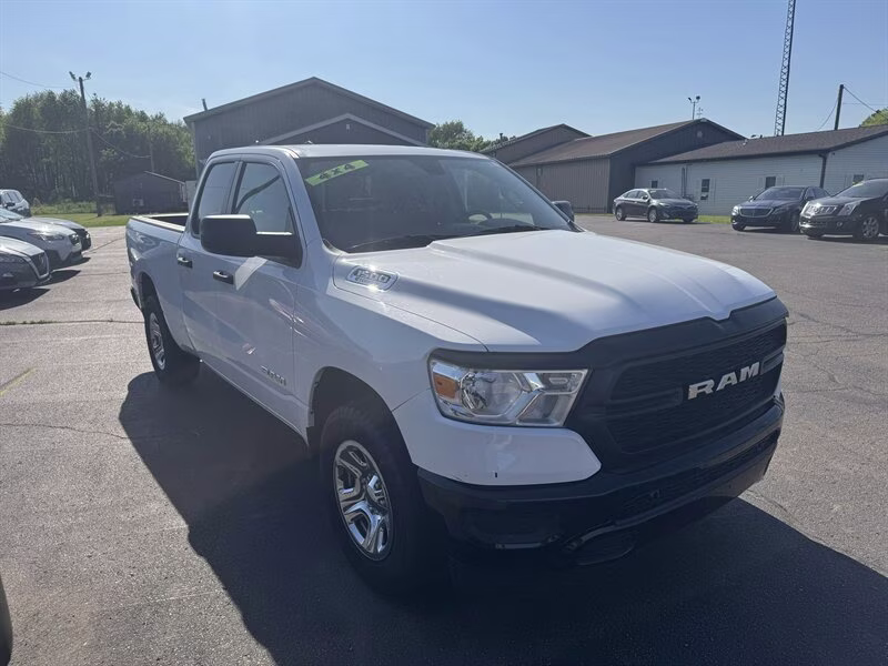 2021 Bright White Clear Coat Ram 1500 Tradesman 4X4 Truck