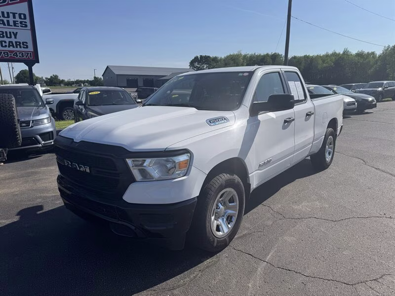 2021 Bright White Clear Coat Ram 1500 Tradesman 4X4 Truck