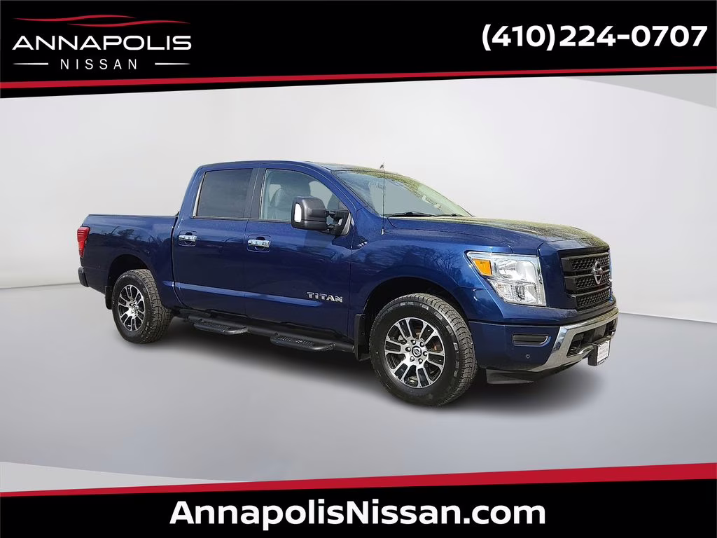 2021 Deep Blue Pearl Metallic Nissan Titan SV 4X4 Truck