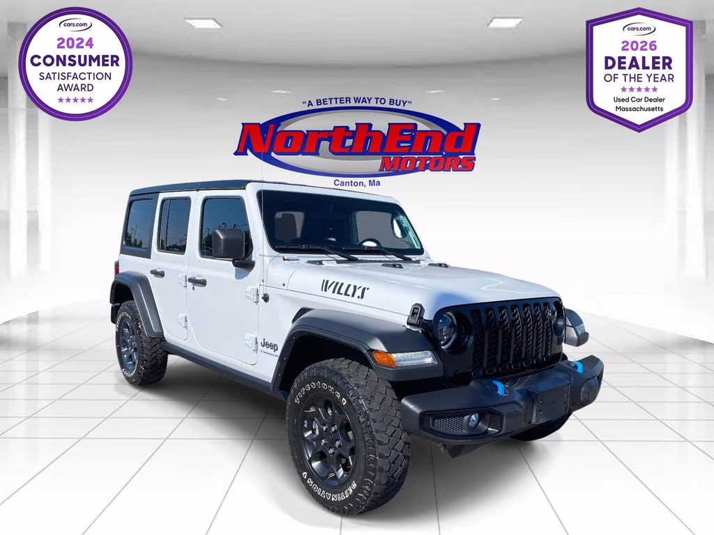 2023 Bright White Clearcoat Jeep Wrangler Willys 4xe 4X4 SUV
