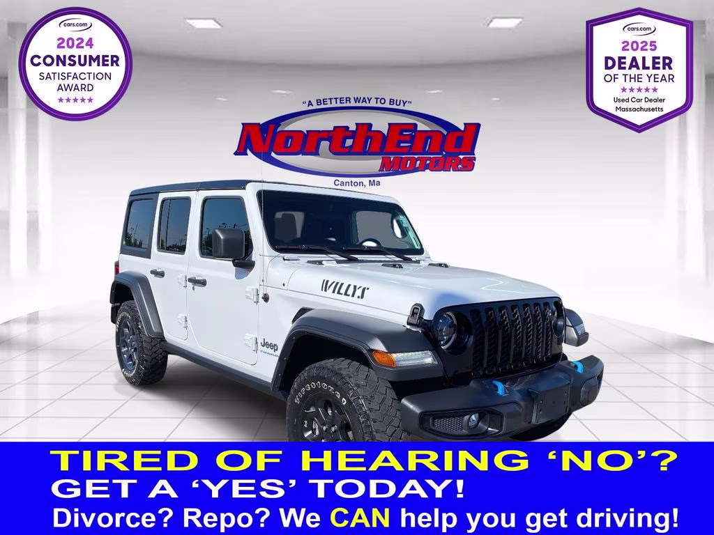 2023 Bright White Clearcoat Jeep Wrangler Willys 4xe 4X4 SUV