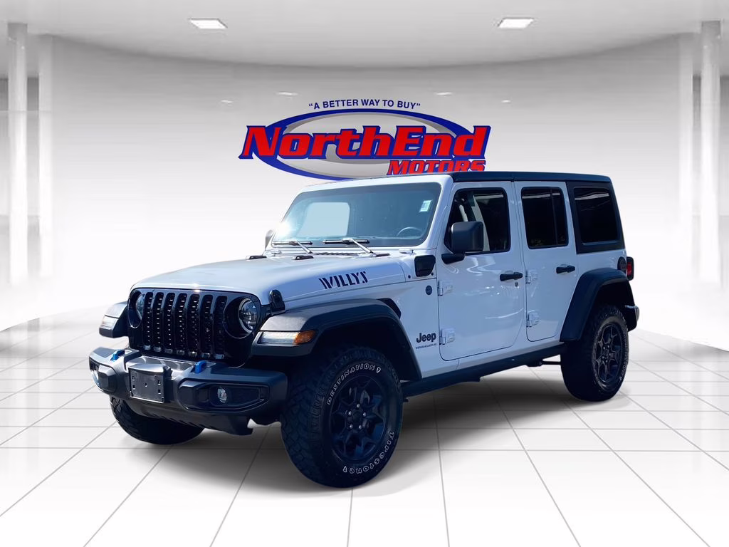 2023 Bright White Clearcoat Jeep Wrangler Willys 4xe 4X4 SUV