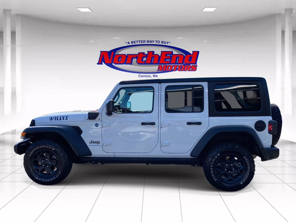 2023 Bright White Clearcoat Jeep Wrangler Willys 4xe 4X4 SUV