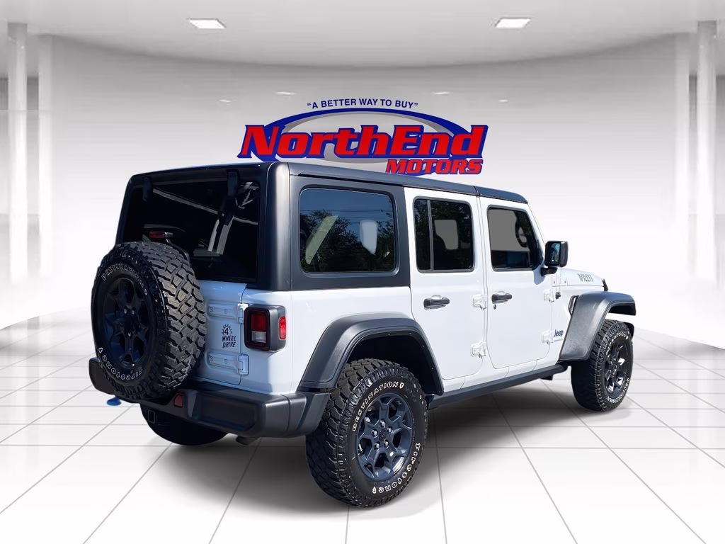 2023 Bright White Clearcoat Jeep Wrangler Willys 4xe 4X4 SUV