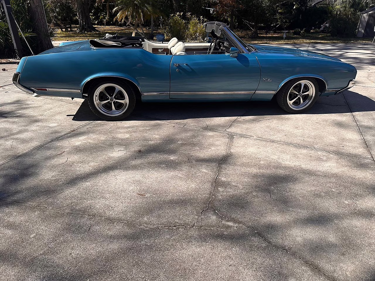 1971 Blue Oldmobile Cutlass 455 Factory A/C Convertible