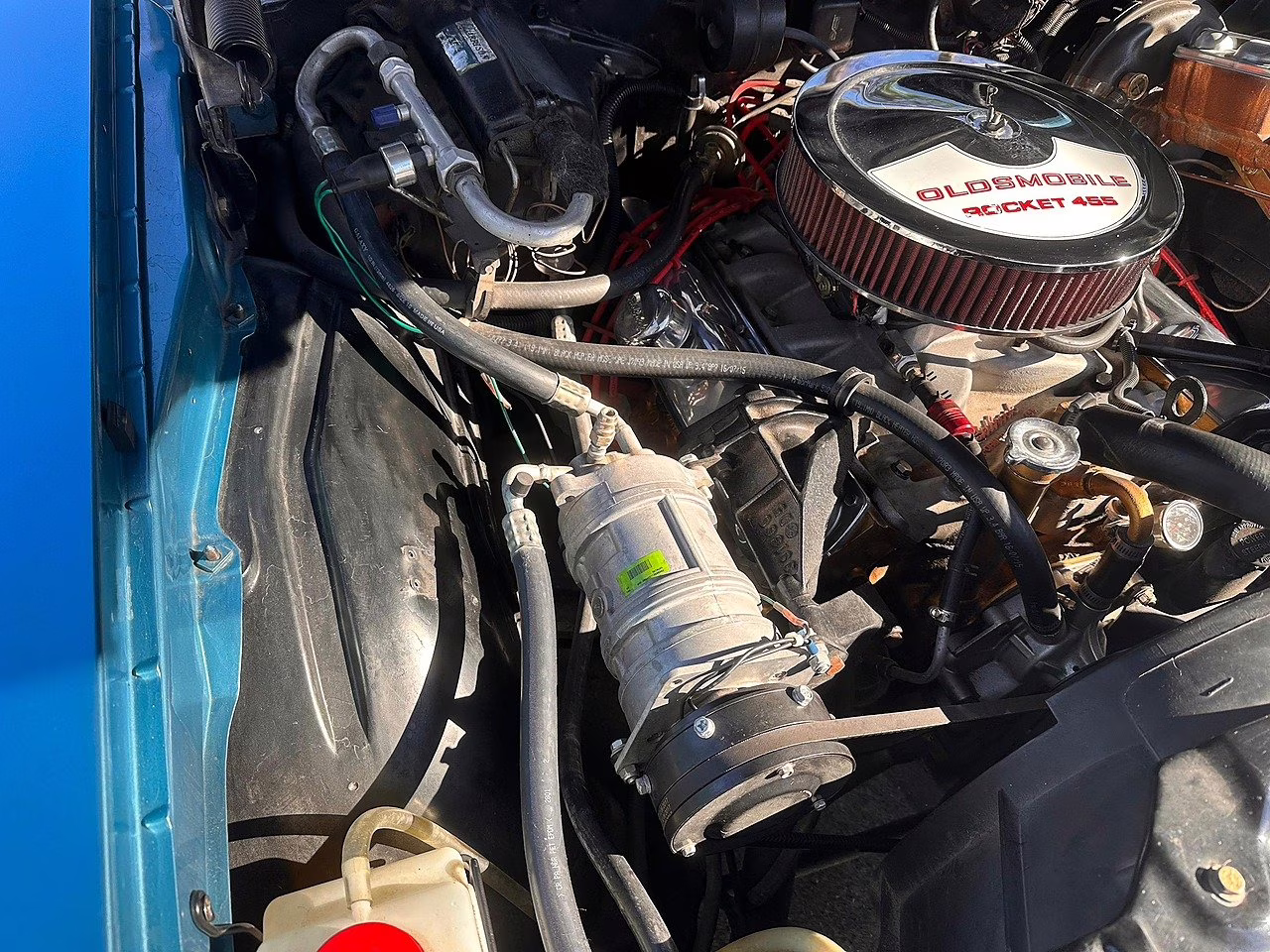 1971 Blue Oldmobile Cutlass 455 Factory A/C Convertible