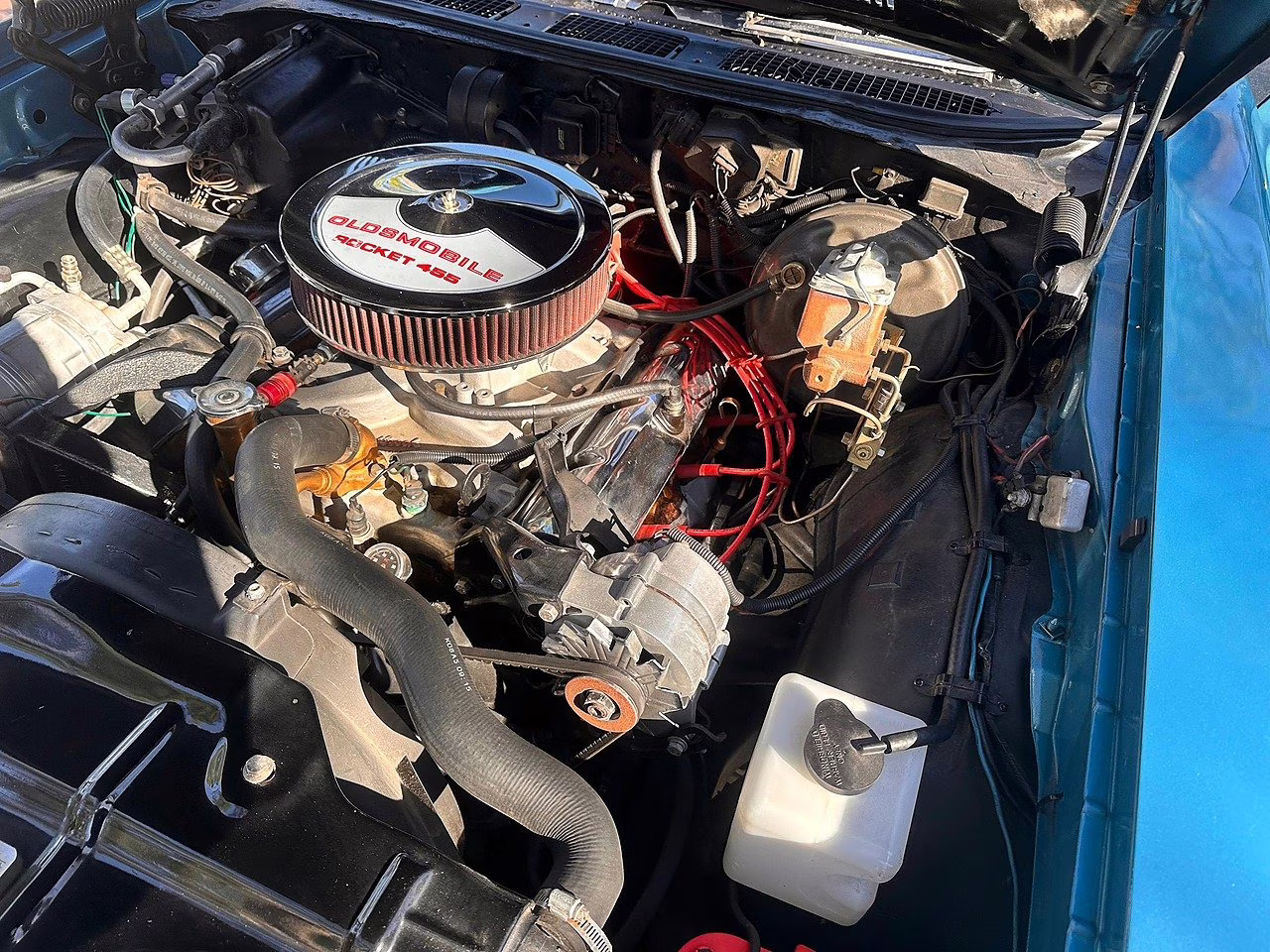 1971 Blue Oldmobile Cutlass 455 Factory A/C Convertible