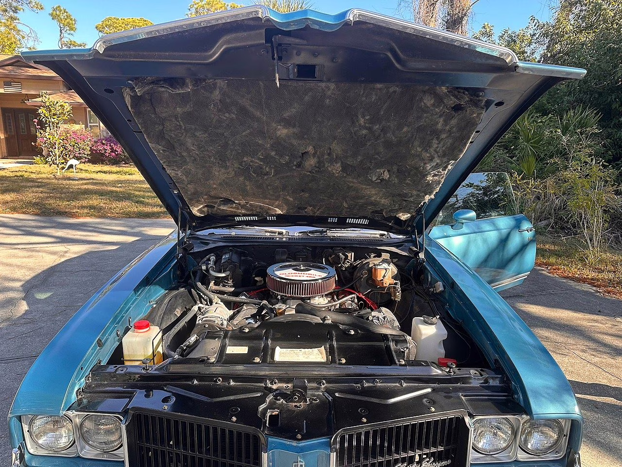 1971 Blue Oldmobile Cutlass 455 Factory A/C Convertible