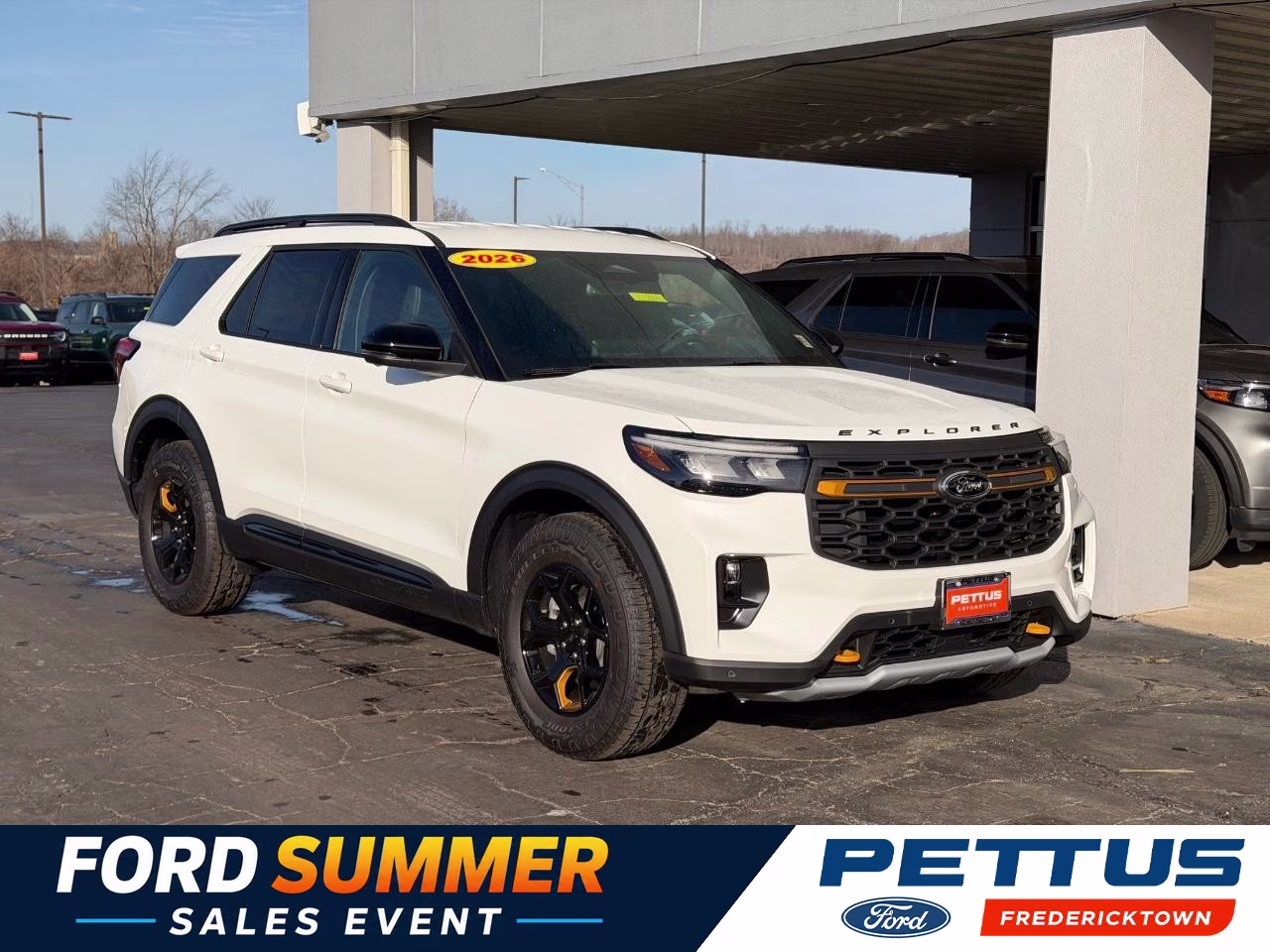 2026 Star White Metallic Tri-Coat Ford Explorer Tremor 4X4 SUV