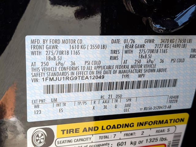 2026 Black Metallic Ford Expedition Tremor 4X4 SUV