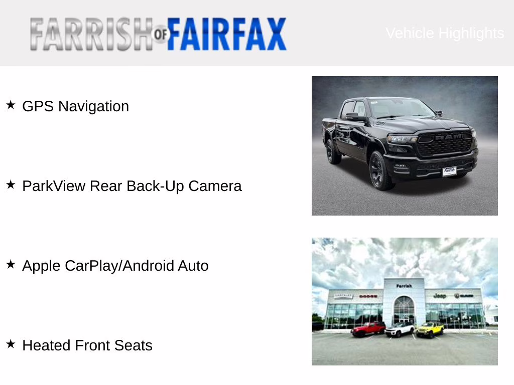 2026 Diamond Black Crystal Pearlcoat Ram 1500 Big Horn/Lone Star 4X4 Truck