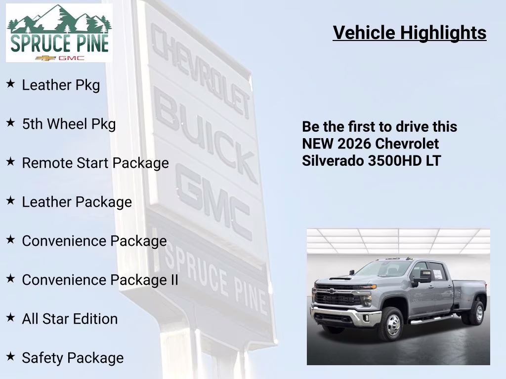 2026 Sterling Gray Metallic Chevrolet Silverado 3500HD LT 4X4 Truck