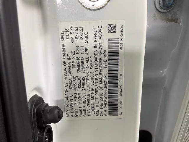 2018 Diamond White Pearl Honda CR-V EX-L AWD SUV