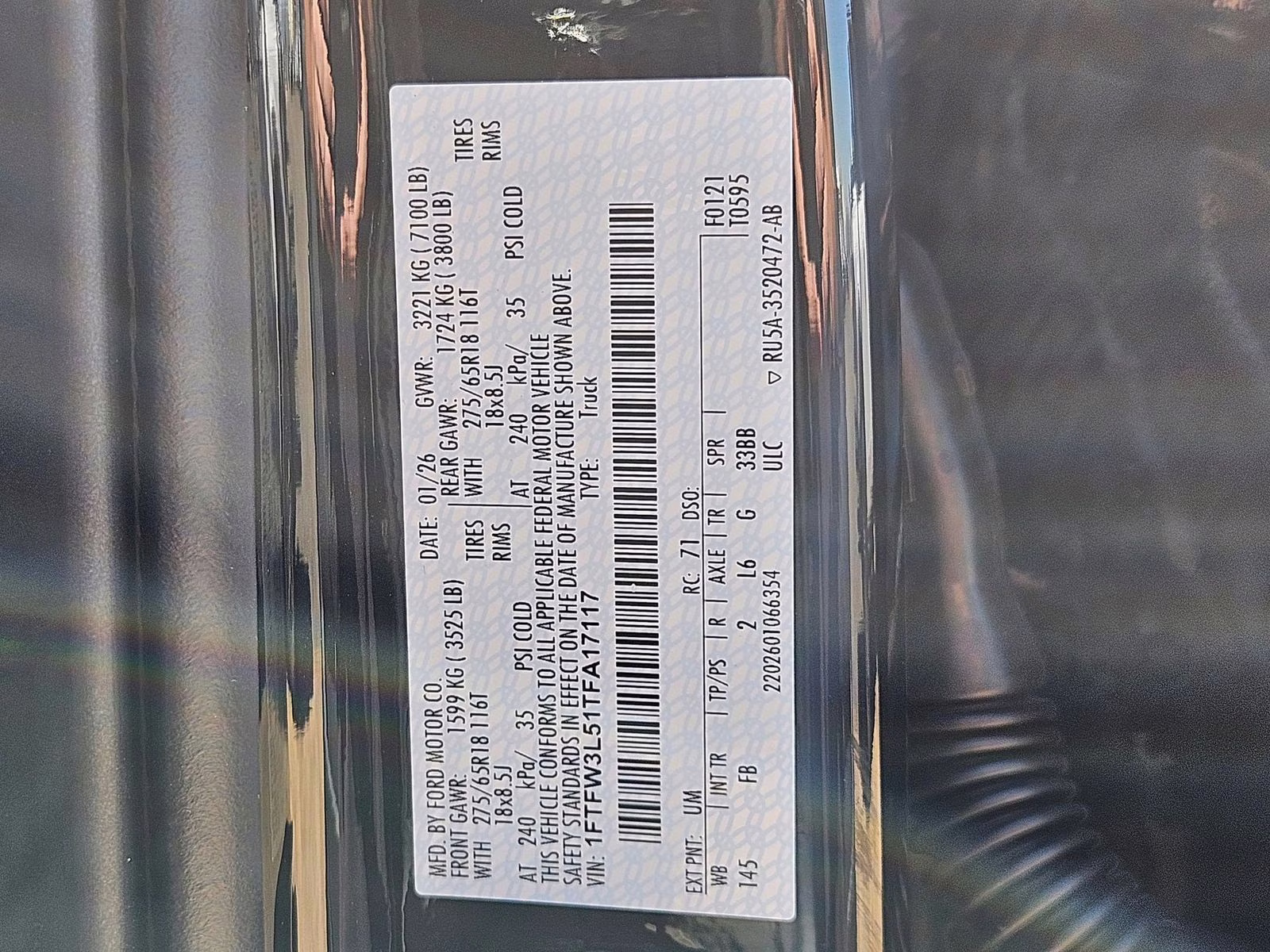 2026 Black Metallic Ford F-150 XLT 4X4 Truck