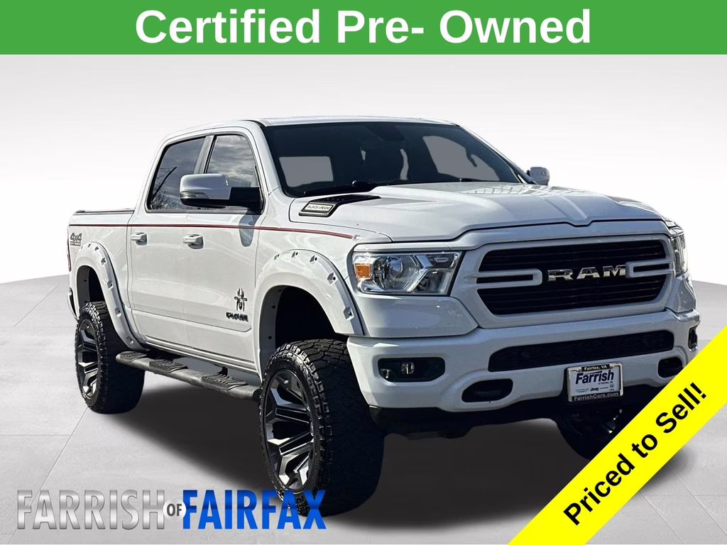 2019 Bright White Clearcoat Ram 1500 BLACK WIDOW 4X4 Truck
