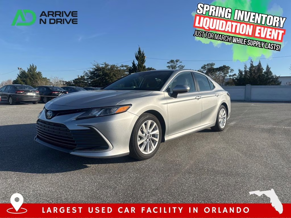 2023 Silver Toyota Camry LE FWD Sedan