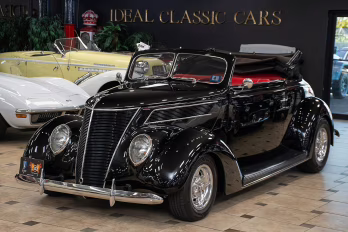 1937 Black Ford Cabriolet - Steel Body Streetrod Convertible
