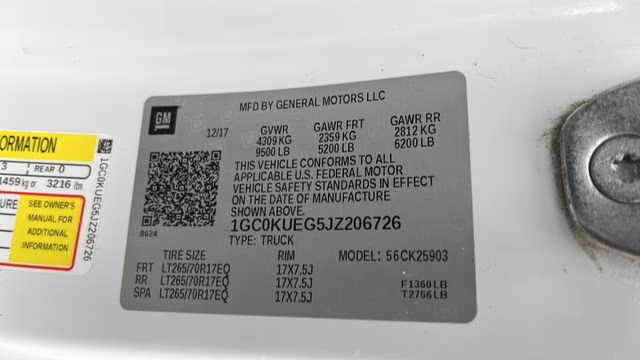 2018 Summit White Chevrolet Silverado 2500HD Work Truck 4X4 Truck