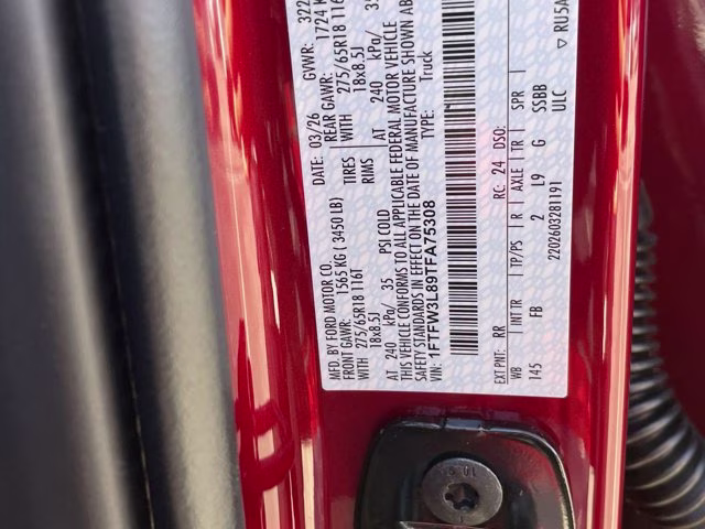 2026 Ruby Red Metallic Tinted Clearcoat Ford F-150 XLT 4X4 Truck